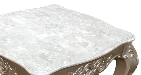 Emily Transitional Style End Table In Champagne Finish Wood by Cosmos Furniture at Eve Furniture