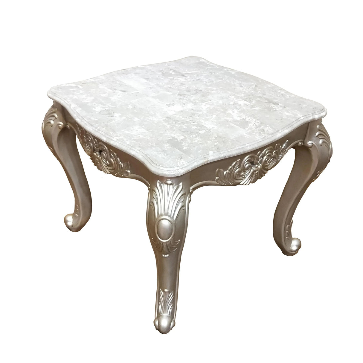 Emily Transitional Style End Table In Champagne Finish Wood by Cosmos Furniture at Eve Furniture