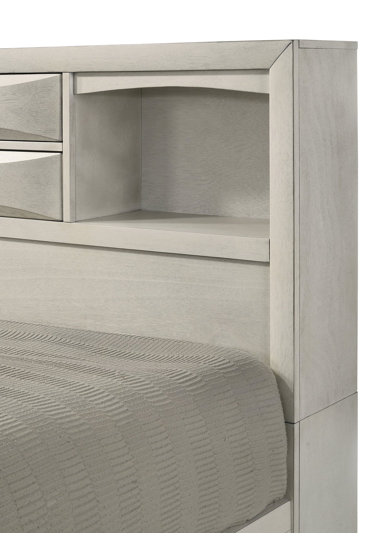 Emily White Queen Storage Platform Bed by Crown Mark at Eve Furniture