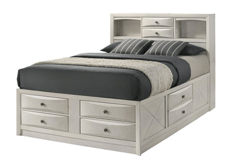 Emily White Storage Platform Bedroom Set by Crown Mark at Eve Furniture