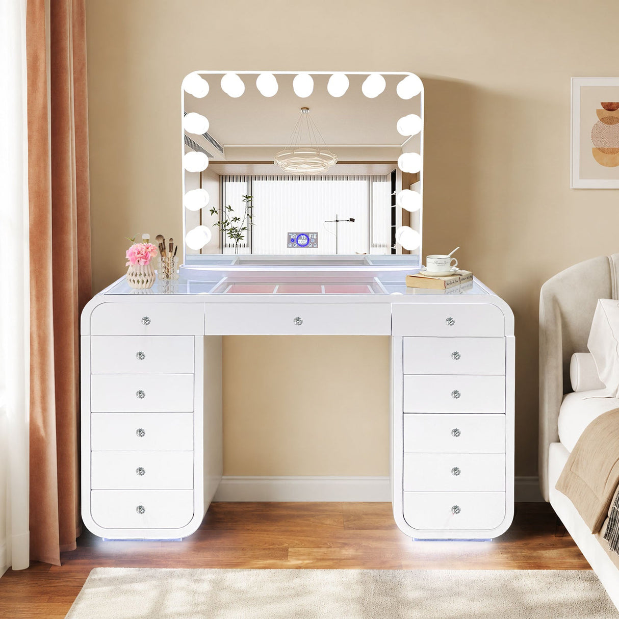 Emily White Vanity Set by New Era Innovations at Eve Furniture