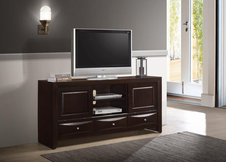 Emily Dark Cherry 68" TV Stand by Crown Mark at Eve Furniture