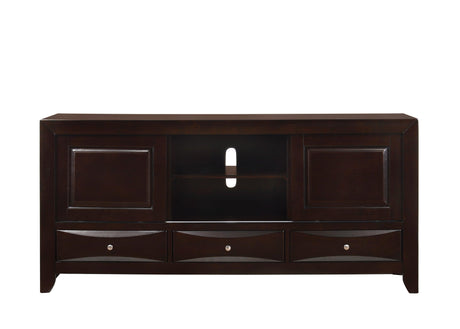 Emily Dark Cherry 68" TV Stand by Crown Mark at Eve Furniture