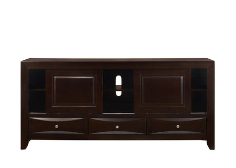 Emily Dark Cherry 68" TV Stand by Crown Mark at Eve Furniture