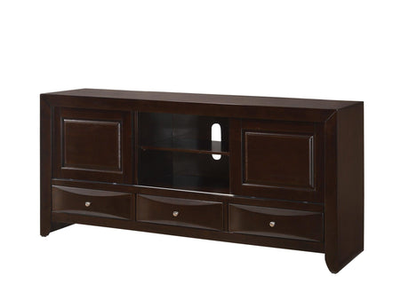 Emily Dark Cherry 68" TV Stand by Crown Mark at Eve Furniture