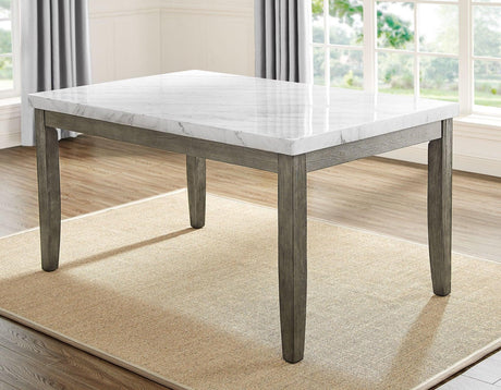 Emily White Marble Top Dining Table by Steve Silver at Eve Furniture