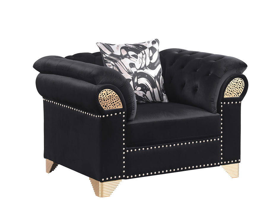 Emma Black Sofa & Loveseat by New Era Innovations at Eve Furniture