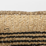 Emma (Set of 2) Light Brown Seagrass Rectangular Basket W/ Black Stripes by Mercana at Eve Furniture