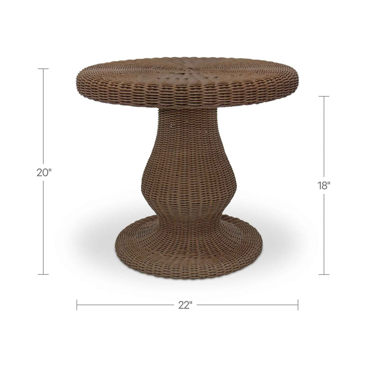 Emmeline Natural Outdoor Side Table by Moe's Home at Eve Furniture