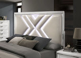 Emmeline White California King Bed by Furniture of America at Eve Furniture