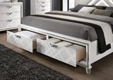Emmeline White LED King Storage Platform Bed by Furniture of America at Eve Furniture