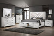 Emmeline White LED Queen Storage Platform Bed by Furniture of America at Eve Furniture