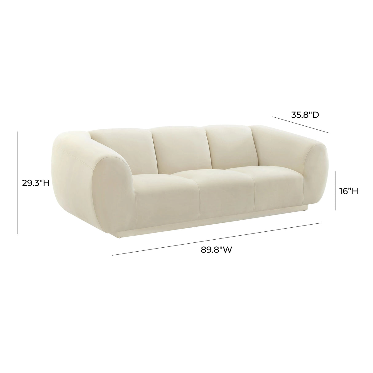Emmet Velvet Sofa by TOV Furniture at Eve Furniture