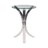Emmett Clear Round Accent Table by Coaster at Eve Furniture