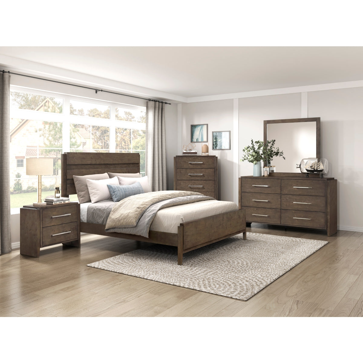 Emmett Dark Walnut Bedroom Set by Homelegance at Eve Furniture
