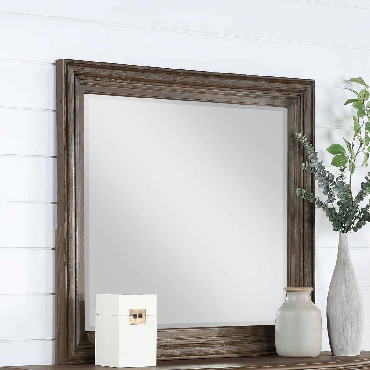 Emmett Rectangular Dresser Mirror Walnut