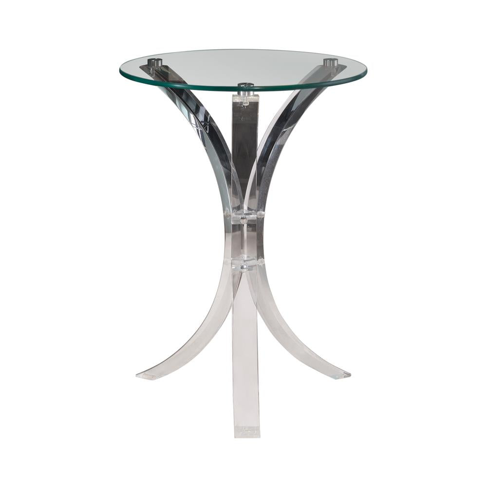 Emmett Clear Round Accent Table