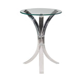 Emmett Clear Round Accent Table