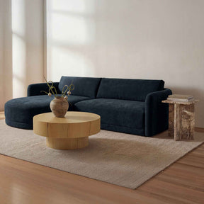 Emmy Dark Blue Left Sectional by Moe's Home at Eve Furniture