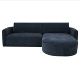 Emmy Dark Blue Right Sectional by Moe's Home at Eve Furniture