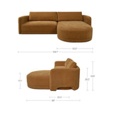Emmy Ginger Right Sectional by Moe's Home at Eve Furniture