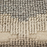 Emory 8x10 Gray Wool Hand Woven Diamond Patterned Rug by Mercana at Eve Furniture