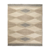 Emory 8x10 Gray Wool Hand Woven Diamond Patterned Rug by Mercana at Eve Furniture