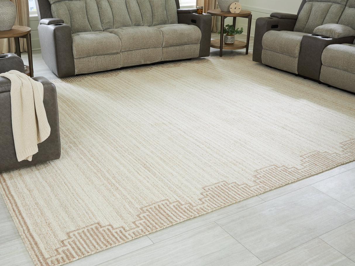 Emorymore Brown/Beige Extra Large Rug by ASHLEY FURNITURE at Eve Furniture