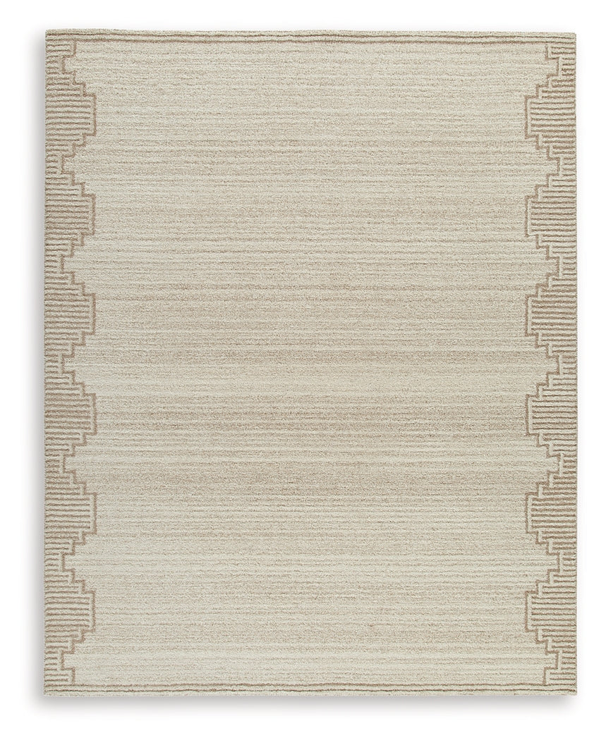 Emorymore Brown/Beige Large Rug by ASHLEY FURNITURE at Eve Furniture