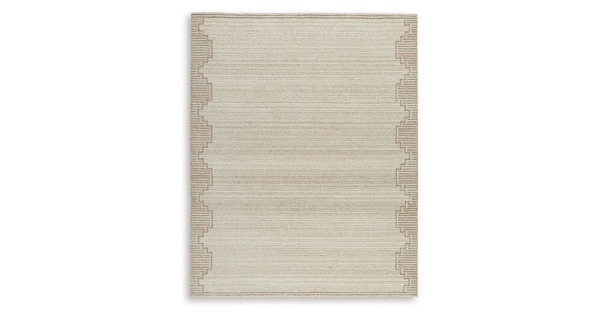 Emorymore Brown/Beige Large Rug by ASHLEY FURNITURE at Eve Furniture