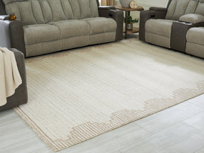 Emorymore Brown/Beige Large Rug by ASHLEY FURNITURE at Eve Furniture