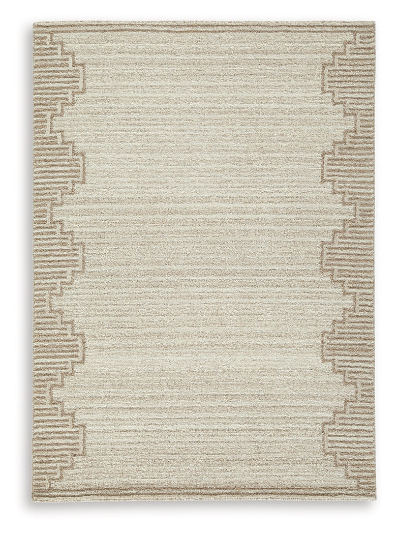 Emorymore Brown/Beige Medium Rug by Ashley at Eve Furniture