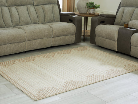 Emorymore Brown/Beige Medium Rug by Ashley at Eve Furniture