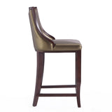 Emperor Bar Stool in Bronze and Walnut (set of 2) by Manhattan Comfort at Eve Furniture