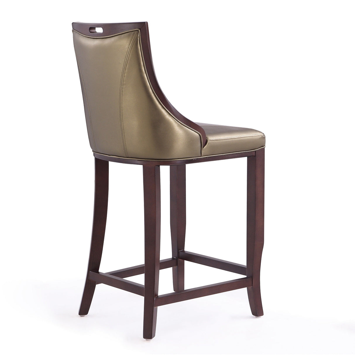 Emperor Bar Stool in Bronze and Walnut (set of 2) by Manhattan Comfort at Eve Furniture