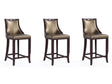 Emperor Bar Stool in Bronze and Walnut (set of 3) by Manhattan Comfort at Eve Furniture