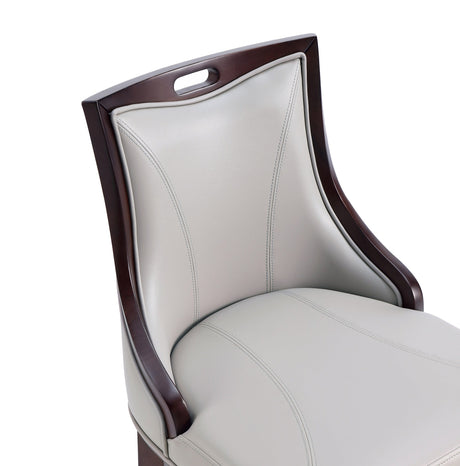 Emperor Faux Leather Barstool in Light Grey by Manhattan Comfort at Eve Furniture