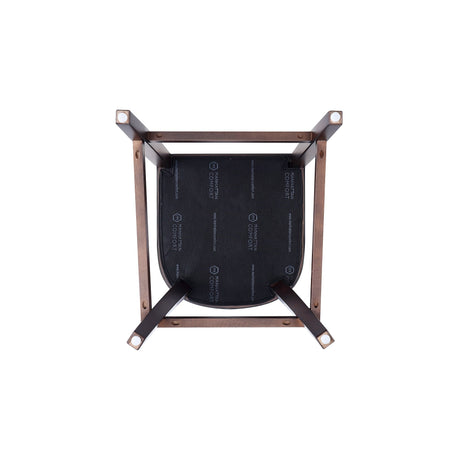 Emperor Faux Leather Barstool in Light Grey by Manhattan Comfort at Eve Furniture