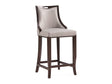 Emperor Faux Leather Barstool in Light Grey by Manhattan Comfort at Eve Furniture