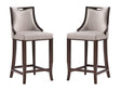 Emperor Faux Leather Barstool in Light Grey (set of 2) by Manhattan Comfort at Eve Furniture