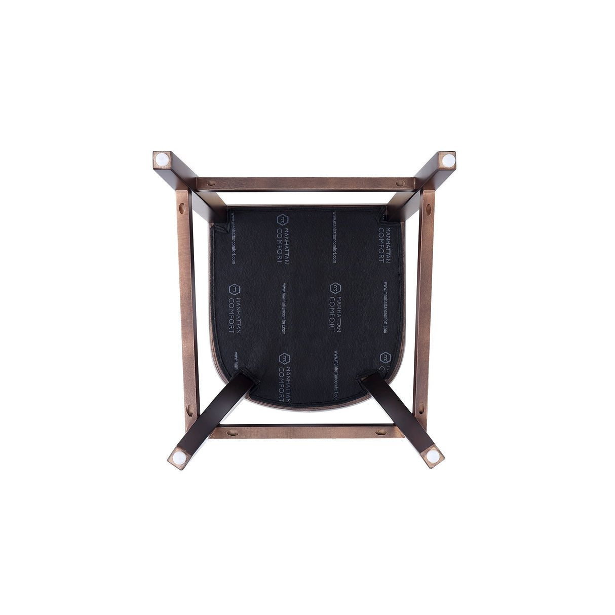 Emperor Faux Leather Barstool in Pebble Grey by Manhattan Comfort at Eve Furniture