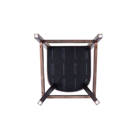 Emperor Faux Leather Barstool in Pebble Grey by Manhattan Comfort at Eve Furniture