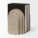 Empire Sandstone Resin Arc Book End Set by Mercana at Eve Furniture
