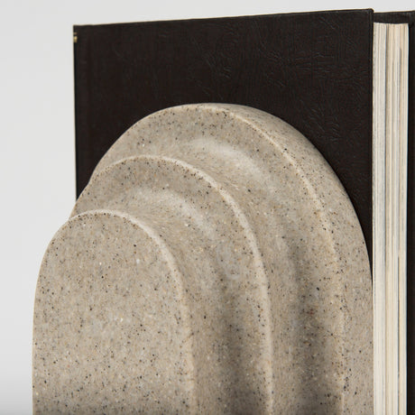 Empire Sandstone Resin Arc Book End Set by Mercana at Eve Furniture