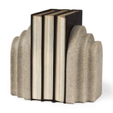 Empire Sandstone Resin Arc Book End Set by Mercana at Eve Furniture