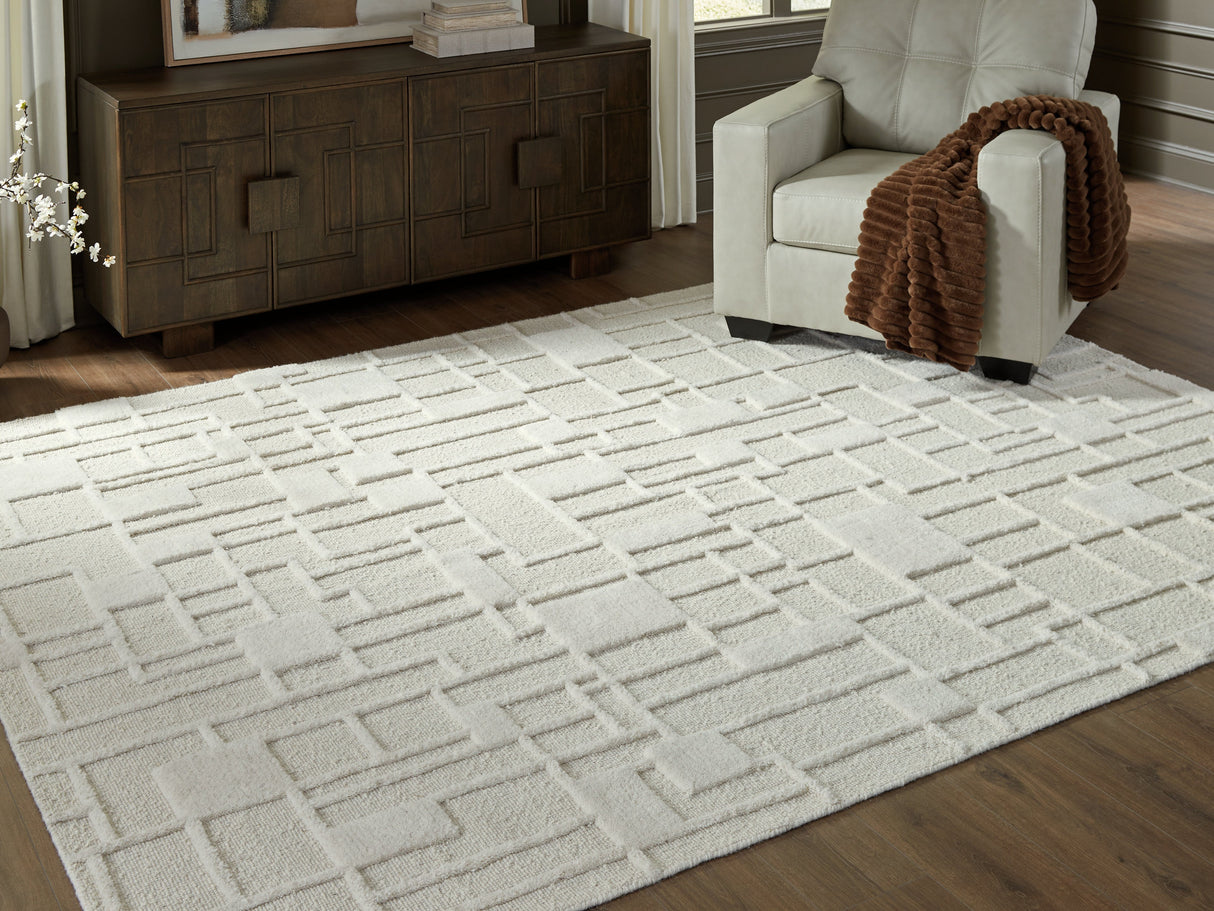 Empriss Ivory Large Rug by Ashley at Eve Furniture