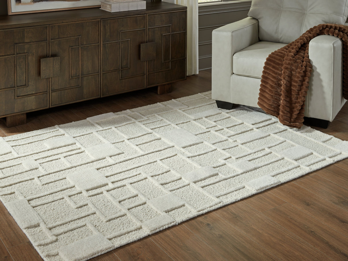 Empriss Ivory Medium Rug by Ashley at Eve Furniture