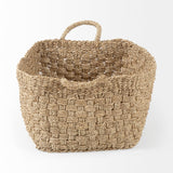 Emra (Set of 3) Light Brown Seagrass Rectangular Basket W/ Handles by Mercana at Eve Furniture