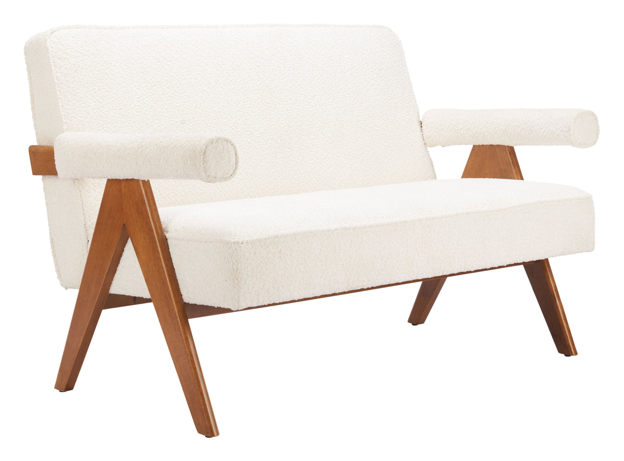 Encanto Ivory Loveseat by Zuomod at Eve Furniture