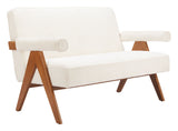 Encanto Ivory Loveseat by Zuomod at Eve Furniture